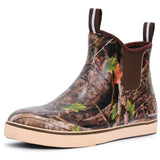 Furuian Men's Deck Boots Fishing Boots Waterproof Rain Boots Ankle Booties Slip On Neoprene Rubber Footwear Chelsea Boots Men bo