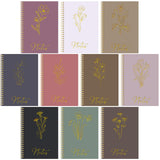 Cholemy 10 Pcs Spiral Notebook A5 Floral Aesthetic for Women Work, Earthy