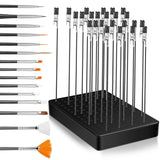 Painting Stand Base Holder and 24 Pcs Alligator Clip Sticks and 15 Pieces Clean Brush for Airbrush Spraying Hobby Modeling Parts