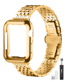QUNDAXI Compatible Apple Watch Bands 40mm 41mm 38mm 45mm 44mm 42mm, Stainless Steel iWatch Band with Case for Apple Watch Women 