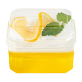 Restaurantware Mini Serve 3.4 Ounce Rectangle Dessert Cups, 100 Disposable Pudding Cups With Lids - Durable, Stackable, Clear Pl