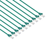 Intellinet Slim Cat8 Ethernet Network Patch Cable 10Pack 40Gbps & 2000MHz, Snagless Boot, 30AWG Pure Bare Copper Wire, Gold