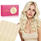 WENNALIFE Tape in Hair Extensions Human Hair, 40pcs 60g 10 inch Platinum Blonde Hair Extensions Real Human Hair Straight Tape in