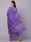 Gosriki Women'S Rayon Blend Straight Printed Kurta With Pant & Dupatta (Feedback-Begani-Nw-Gs_M_Purple_Medium),Purple,,B0C8DKTVBG