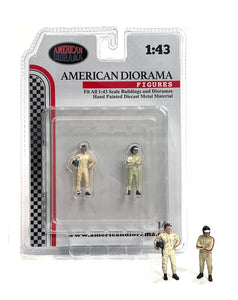 American Diorama Racing Legend 1960S Theme (Set Of 2) Diecast Figures For 1/43 Scale Models Ad-76448