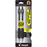 Pilot, G2 Premium Gel Roller Pens, Ultra Fine Point 0.38 mm, Pack of 12, Red