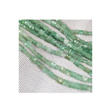 Natural Stone Beads Square Faceted Beading Green Aventurine Gemstone Loose Beads for Jewelry Making 7.9 inches 2 Strands