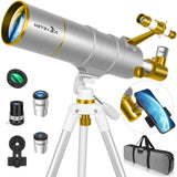 HETEKAN Telescope for Adults High Powered, 90mm Aperture 550mm Refractor Telescope for Beginners & Kids Astronomy, Portable Trav