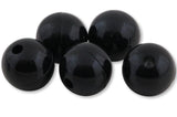 Round Acrylic Plastic Beads - Made in USA (Jet Black, 4mm)
