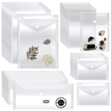 Vmiapxo 40 Pack Stamp and Die Storage Pockets, Reusable Small Plastic Envelopes Waterproof Sticker Organizer Receipt Holder Phot