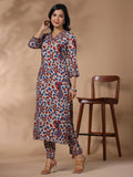 Gosriki Women'S Rayon Blend Straight Printed Kurta With Pant (Nakari Cream-Nws-Gs_S_Cream_Small),Cream,,B0CYPQTY7W