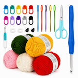 Viharini Crochet Kit For Beginners With Yarn, Crochet Hooks, Stitch Markers, Knitting Needles, Diy Tools & Crochet Thread Comp