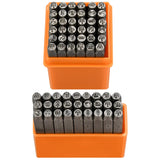 64pcs Metal Stamping Kit, 3mm Number and Letter Stamp Set, Include Artistic Font Uppercase, Lowercase Letter, Number Punch and H