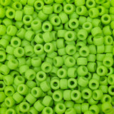 AUREHEN 300PCs Silicone Pony Beads for Hair Braiding, Green Colors 6 * 9mm Soft Kandi Foca Beads for Bracelet Making, Pens, DIY 
