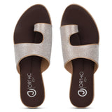 Ortho Joy Doctor Fancy Slipper For Women || Orthopedic Women'S Fashionable Slipper,Beige,5,B0C7MVLDJB