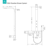 Pulse Showerspas 7002-Ssb Paradise Shower System With Rain Showerhead, 3 Body Sprays, Hand Shower, Shelf With Wash Cloth Holder,