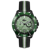 Lacoste Toronga Qtz Multifunction Green Round Dial Men'S Watch|Leather Material|Multi Color Band - 2011341