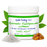 Ayurvedic Remineralizing Toothpowder for Sensitive Teeth | Refreshing Cool Mint Flavor for Teeth Whitening & Fresh Breath | Orga