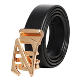 Zacharias MenS Artificial Leather Autolock 35 Mm Belt (Gr98_Black) (Pack Of 1)