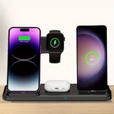 Wireless Charger for iPhone Charging Station, Foldable 4 in 1 Fast Charging for iPhone 16 15 14 13 12 Pro Max Plus, Charger Stan