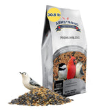 Armstrong Wild Bird Food Premium Blend, 30.8 Pounds - with White Millet, Black Oil Sunflower, Wheat, Peanuts, Striped Sunflower 