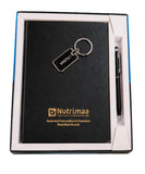 Personalized A5 Notebook Gift Set With Pen & Keychain | Custom Name & Logo Hardcover Diary For Office, Travel, Journaling & Gift