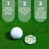 SlopeMaster ProGreen Reader - Golf Hat Clip Ball Marker with High Precision Green Reading Aid Golf Accessories for Men Women(Gre