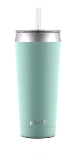 Ello Beacon Vacuum Insulated Stainless Steel Tumbler with Slider Lid and Optional Straw, 24 oz, Yucca