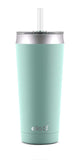 Ello Beacon Vacuum Insulated Stainless Steel Tumbler with Slider Lid and Optional Straw, 24 oz, Yucca