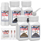 WKTURN Rock Tumbler Grit Set, Rock Tumbler Grit Polish Refill - 4 Basic Step Tumbling Media + Upgrade Step (Polishing Ball Beads