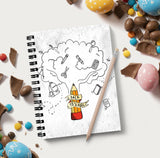Vprint BACK TO SCHOOL WHITE Spiral Wiro Unruled Reuseable Notebook with pen Blank Pages Notebook Diary Journal Drawing Book Size