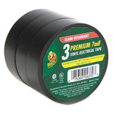 Duck Brand Professional Electrical Tape, 0.75Inch by 50Feet, 3Pack of Rolls, Black (299004)