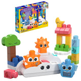 MEGA BLOKS Fisher-Price Toddler Building Blocks Toy, Rise & Snooze Night Light with 30 Pieces, Sound and Light Effects, Star Pro