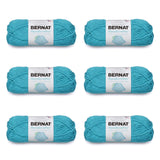 Bernat Handicrafter Cotton Mod Blue Yarn - 6 Pack of 50g/1.75oz - Cotton - 4 Medium (Worsted) - 80 Yards - Knitting/Crochet