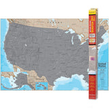 Waypoint Geographic Scratch Off Map of The USA with Blue Ocean - (24 x 36) Reveals a Laminated Map with Current Up to Date Geogr