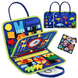 PATPAT Dinosaur Theme Busy Board for Toddler 13 with Educational Activity