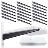 CroBlissful 20 Pcs Adjustable Shelf Brackets for Double Track System Closet Organization Heavy Duty Wire Shelf Brackets(Black,16