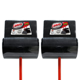 Libman Commercial 917 Lobby Dust Pan and Broom Set (Closed Lid), Black/Red (Pack of 2)