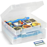 2Pack Art And Craft Organizers And Storage Case Thick Tall Transparent Stackable Plastic Craft Storage Containers, Project Or