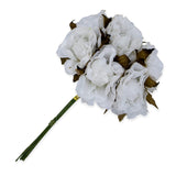 Expo International Fabric Flowers (Pack of 6) Tulle, White