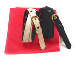Generic WomenS Denim Material Jeans Belts 2Pcs Black And Cream