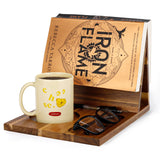 3HQ Wooden Book Stand for Reading Rest, Acacia Triangle Book Holder with Cup, Glasses, Pen & Phone Holder, Book Nook Reading Val