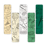 woopme Music Abstract Magnetic Bookmark for Book Lovers Readers Students Gift Magnetic Page Clips Folding Set of 5
