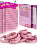 120pc Hair Ties No Damage Snag Free for Thick Hair, Seamless No Pull Elastic Ponytail Holders for Women Girls(Pink)