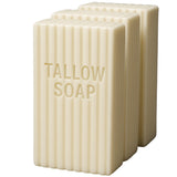 Nourishing Tallow Soap Bars for Dry & Sensitive Skin - For Face & Body -Grass Fed, Handmade, Paleo Skincare with Unscented & Lig
