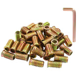 Moicstiy 50 Pcs M8 x 25mm Threaded Inserts for Wood, Nut Threaded Wood Inserts for Furniture