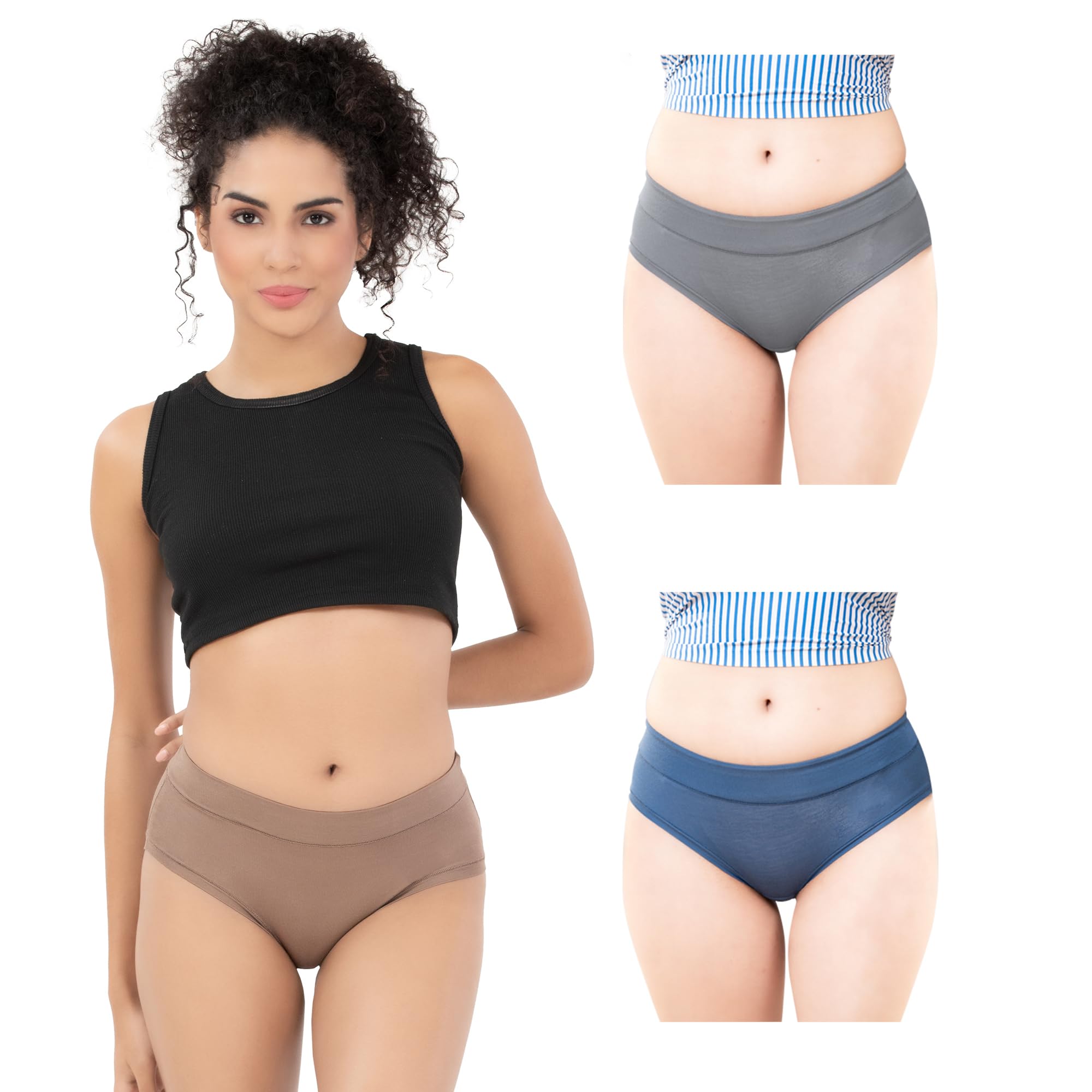 Trylo Comfy Panty-L,PLAIN,,B0CY87FF4K