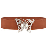 Redhorns Fabric Elastic Waist Belt For Women Dresses Butterfly Design Stretchy Wide Belt For Ladies Saree Free Size (Ld134F_Ta