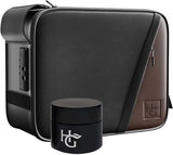 Herb Guard Leather Large Case with Combination Lock (Holds 2 to 3 Ounces) - Includes YKK Zippers, Ultraviolet Jar, Built -In Tra