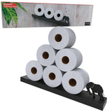 Artori Floating Toilet Paper Shelf Storage - Bathroom Wall Decorations, Tilted Wall Toilet Paper Holder, Mounted Toilet Decor Or